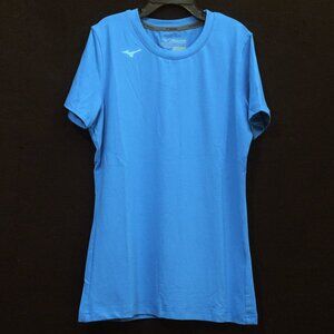 Mizuno Attack Tee 2.0 Diva Blue Athletic Performance Top Youth Large
